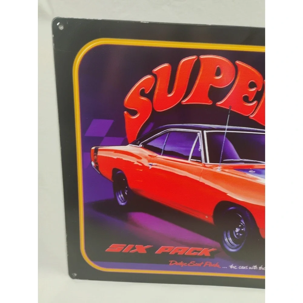 Dodge Super Bee Six Pack Metal Sign Man Cave Room Decor Classic 17 x 12.75 in